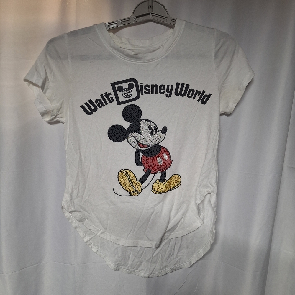 Disney Authentic Original White T-Shirt Mickey Mouse